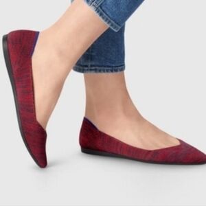 Rothy's crimson heather Pointy Toe Ballet Flats 10.5
